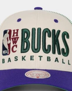 Mitchell & Ness Milwaukee Bucks '90s Training Camp' Pro Crown Snapback Cream 16 Mitchell & Ness Milwaukee Bucks '90s Training Camp' Pro Crown Snapback Cream -Culture Kings 01026614 YC600 default 0050