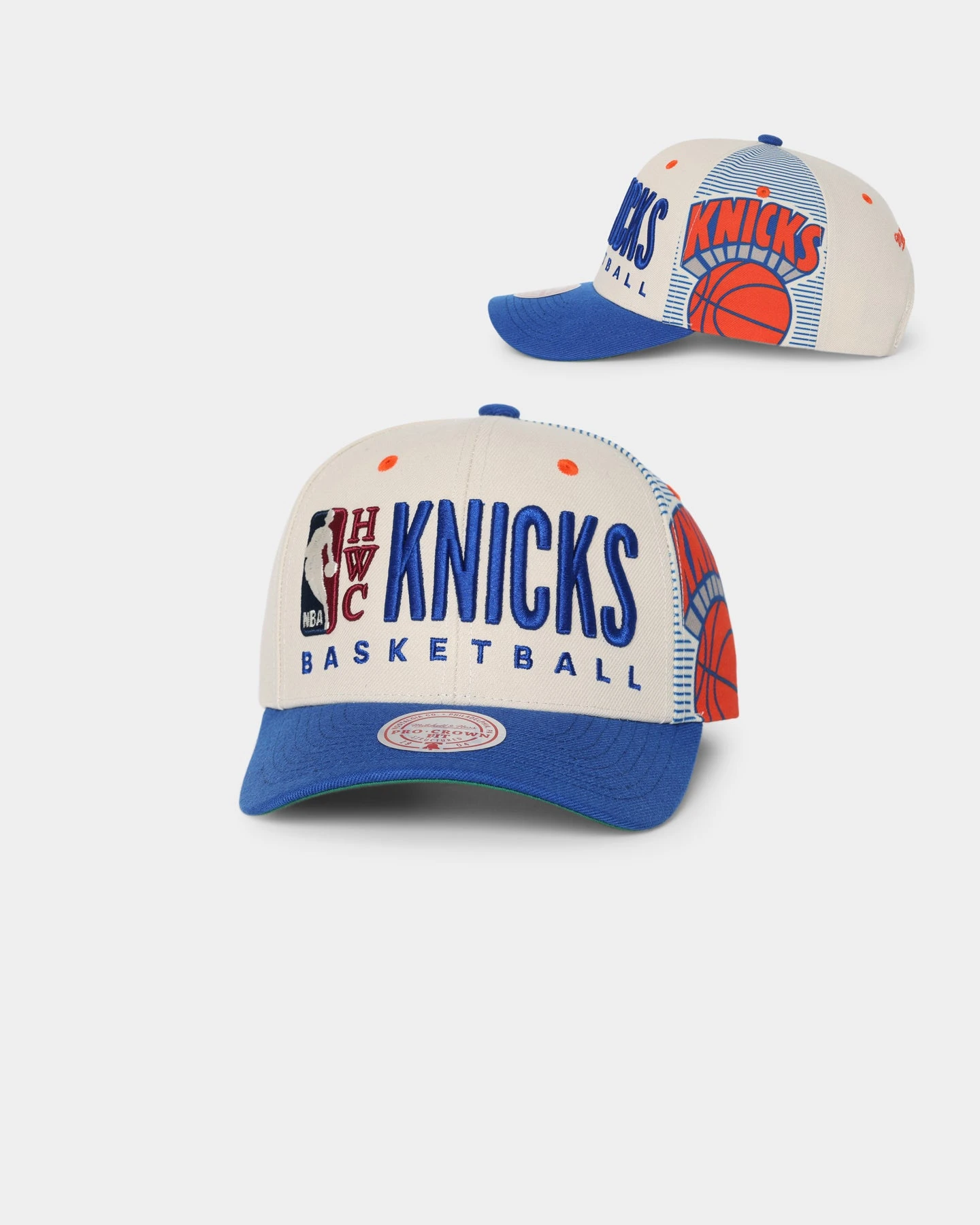 Mitchell & Ness New York Knicks '90s Training Camp' Pro Crown Snapback Cream 3 Mitchell & Ness New York Knicks '90s Training Camp' Pro Crown Snapback Cream