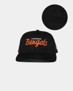 New Era Cincinnati Bengals 'OG Team Script' Corduroy Golfer Snapback Original Team Colours