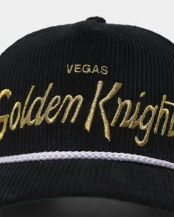 '47 BRAND 47 Brand Vegas Golden Knights 'NHL Corduroy Team Script' Corduroy Crossrope 47 Hitch Snapback Black -Culture Kings 01029099 YB001 default 0050