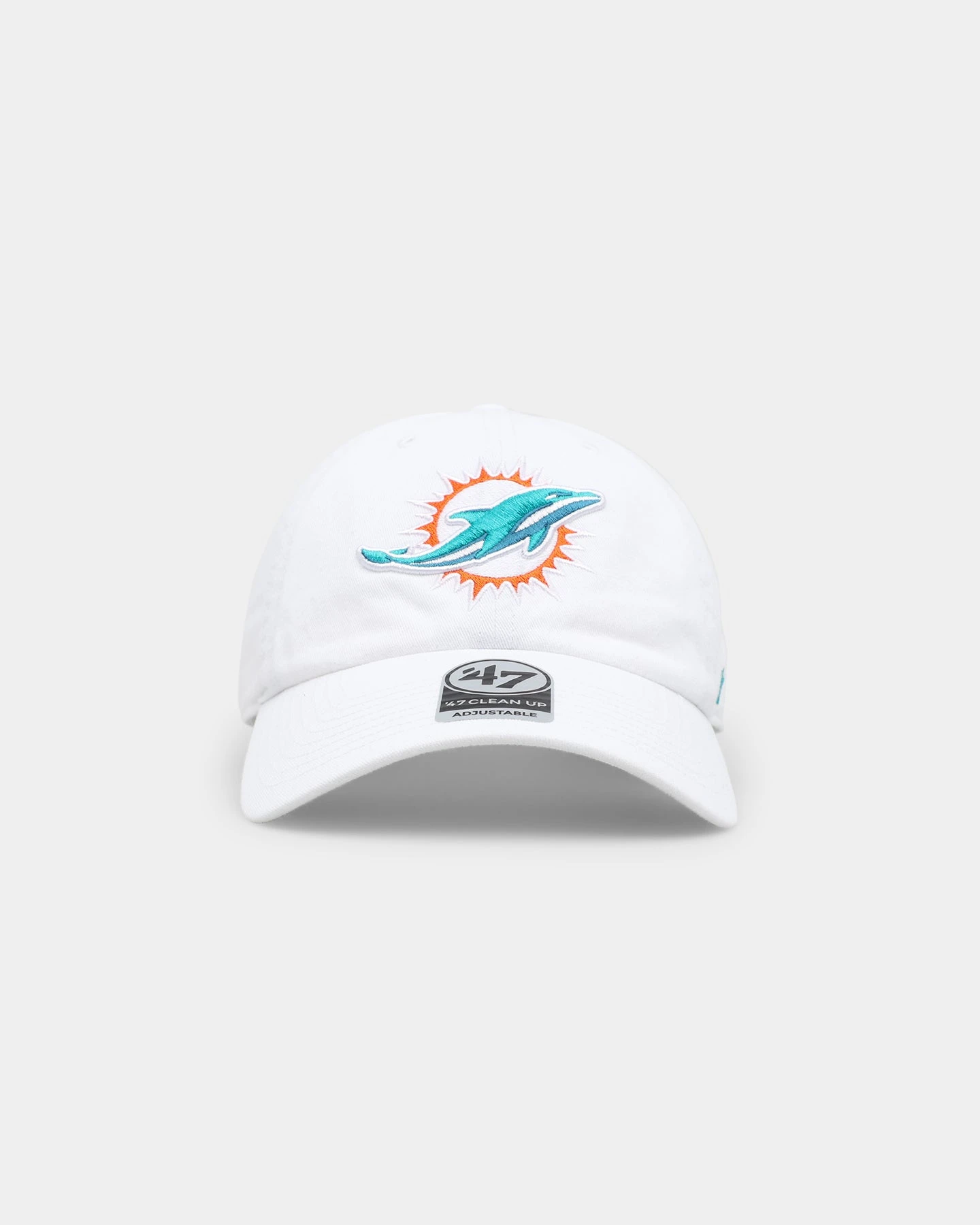 '47 BRAND 47 Brand Miami Dolphins '47 Clean Up Strapback White 3 '47 BRAND 47 Brand Miami Dolphins '47 Clean Up Strapback White