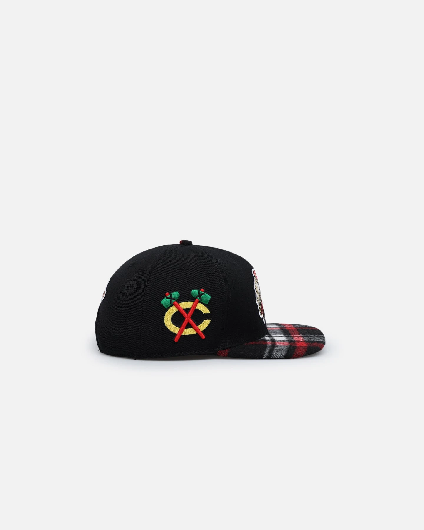 Pro Standard Chicago Blackhawks Pro Prep Plaid Snapback Black 5 Pro Standard Chicago Blackhawks Pro Prep Plaid Snapback Black - Image 3