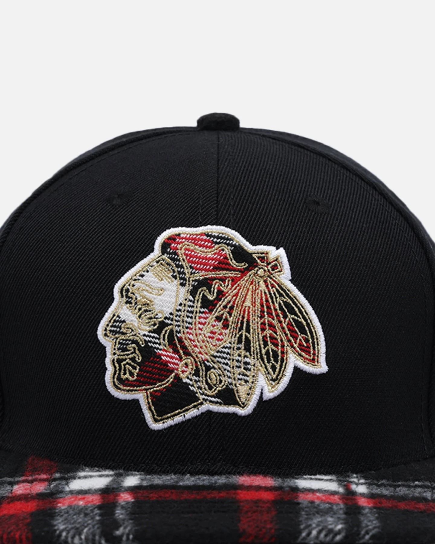 Pro Standard Chicago Blackhawks Pro Prep Plaid Snapback Black 7 Pro Standard Chicago Blackhawks Pro Prep Plaid Snapback Black - Image 5