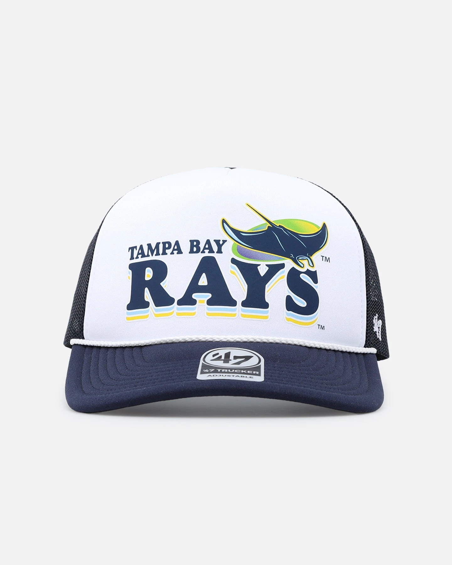 '47 BRAND 47 Brand Tampa Bay Rays '47 Region Foam Trucker Snapback Navy 3 '47 BRAND 47 Brand Tampa Bay Rays '47 Region Foam Trucker Snapback Navy