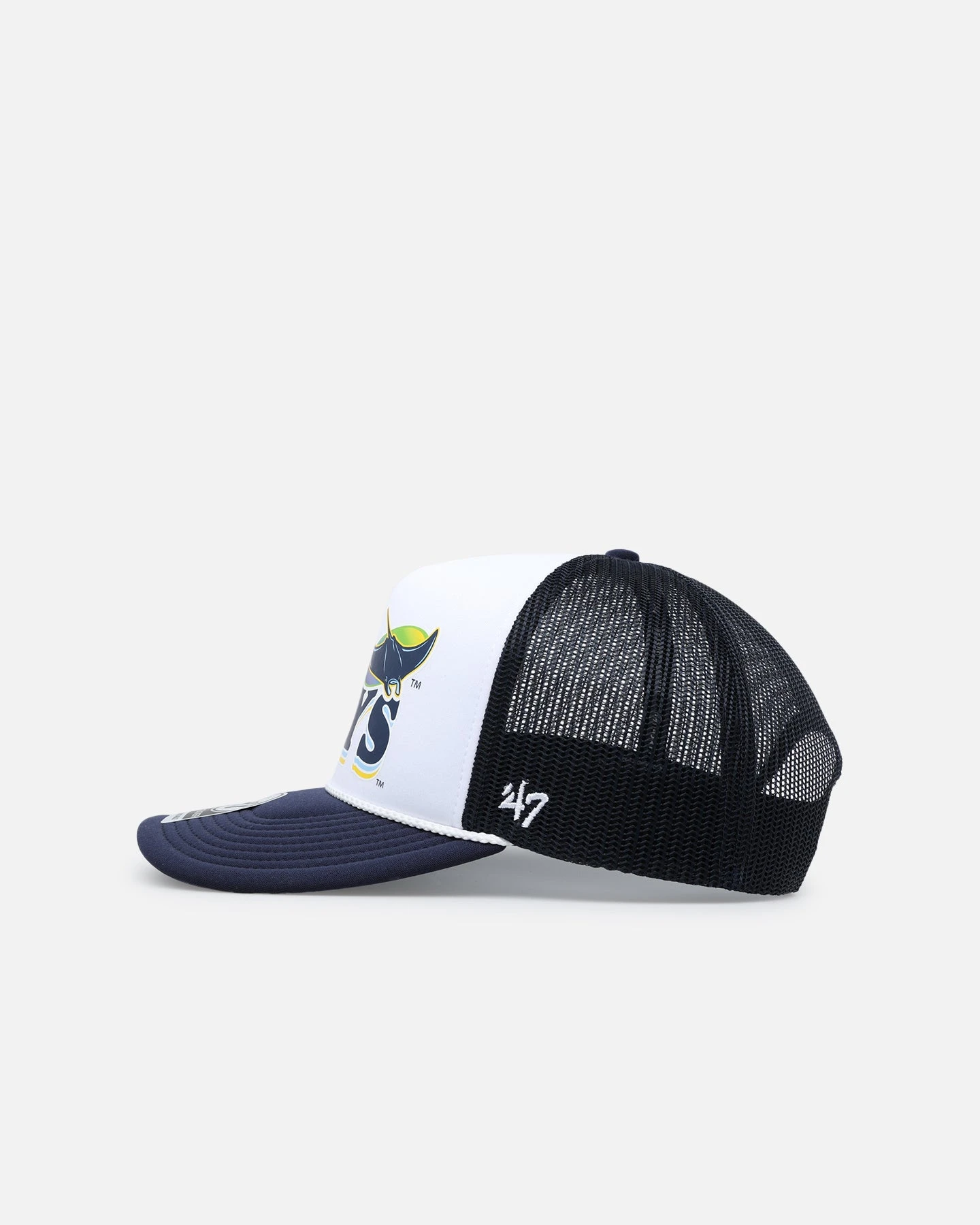 '47 BRAND 47 Brand Tampa Bay Rays '47 Region Foam Trucker Snapback Navy 6 '47 BRAND 47 Brand Tampa Bay Rays '47 Region Foam Trucker Snapback Navy - Image 4