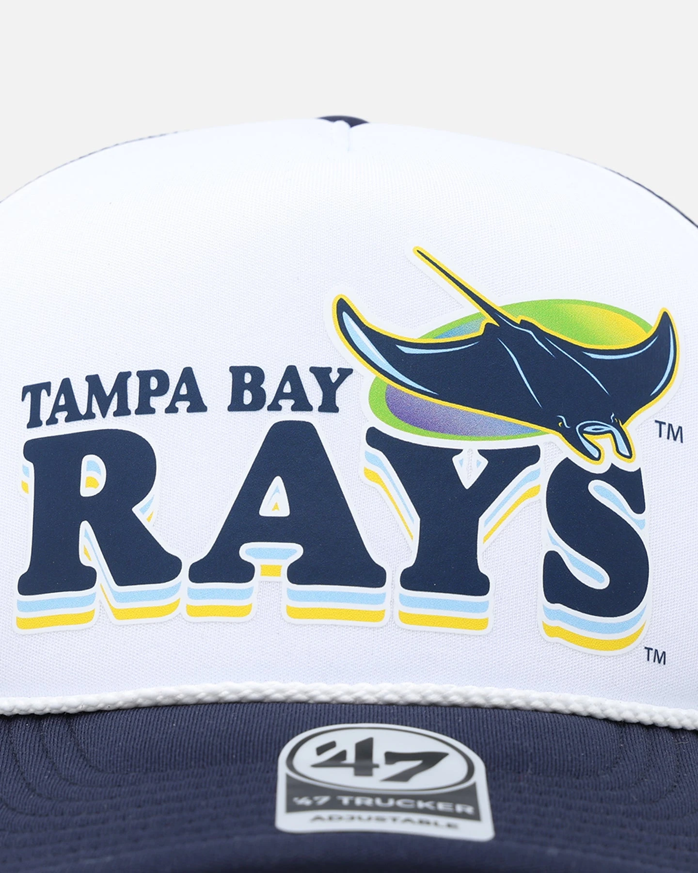 '47 BRAND 47 Brand Tampa Bay Rays '47 Region Foam Trucker Snapback Navy 7 '47 BRAND 47 Brand Tampa Bay Rays '47 Region Foam Trucker Snapback Navy - Image 5