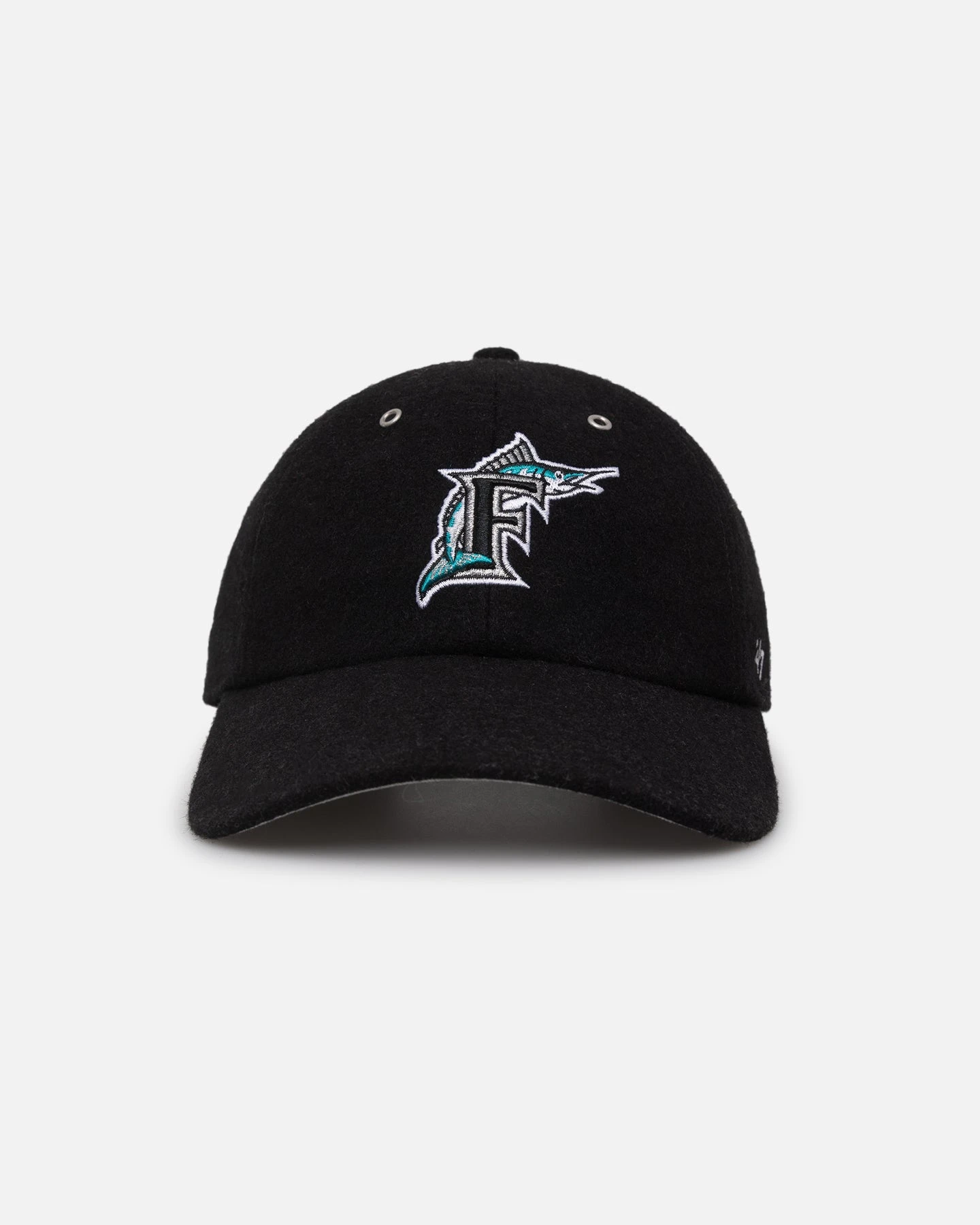'47 BRAND 47 Brand Florida Marlins 'Wooly Clean-Up' Strapback Black 3 '47 BRAND 47 Brand Florida Marlins 'Wooly Clean-Up' Strapback Black