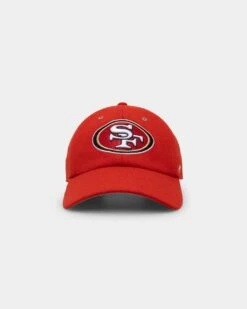 '47 BRAND 47 Brand San Francisco 49ers Wooly '47 Clean Up Strapback Red
