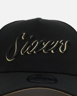 New Era Philadelphia 76ers 'NBA Gold Links' 9FORTY A-Frame Snapback Black/Gold -Culture Kings 01031446 YB003 default 0050