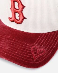 New Era Boston Red Sox 'Premium Corduroy Velvet' 9FORTY A-Frame Snapback Chrome White/Cardinal -Culture Kings 01031840 YE170 default 0020