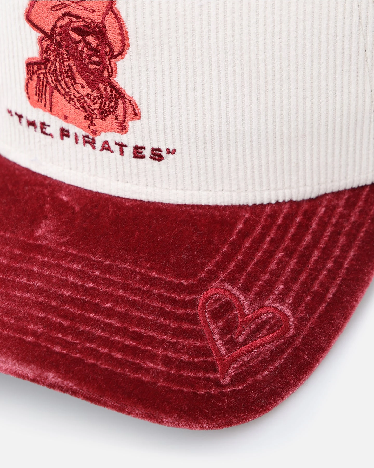 New Era Pittsburgh Pirates 'Premium Corduroy Velvet' 9FORTY A-Frame Snapback Chrome White/Cardinal 4 New Era Pittsburgh Pirates 'Premium Corduroy Velvet' 9FORTY A-Frame Snapback Chrome White/Cardinal - Image 2