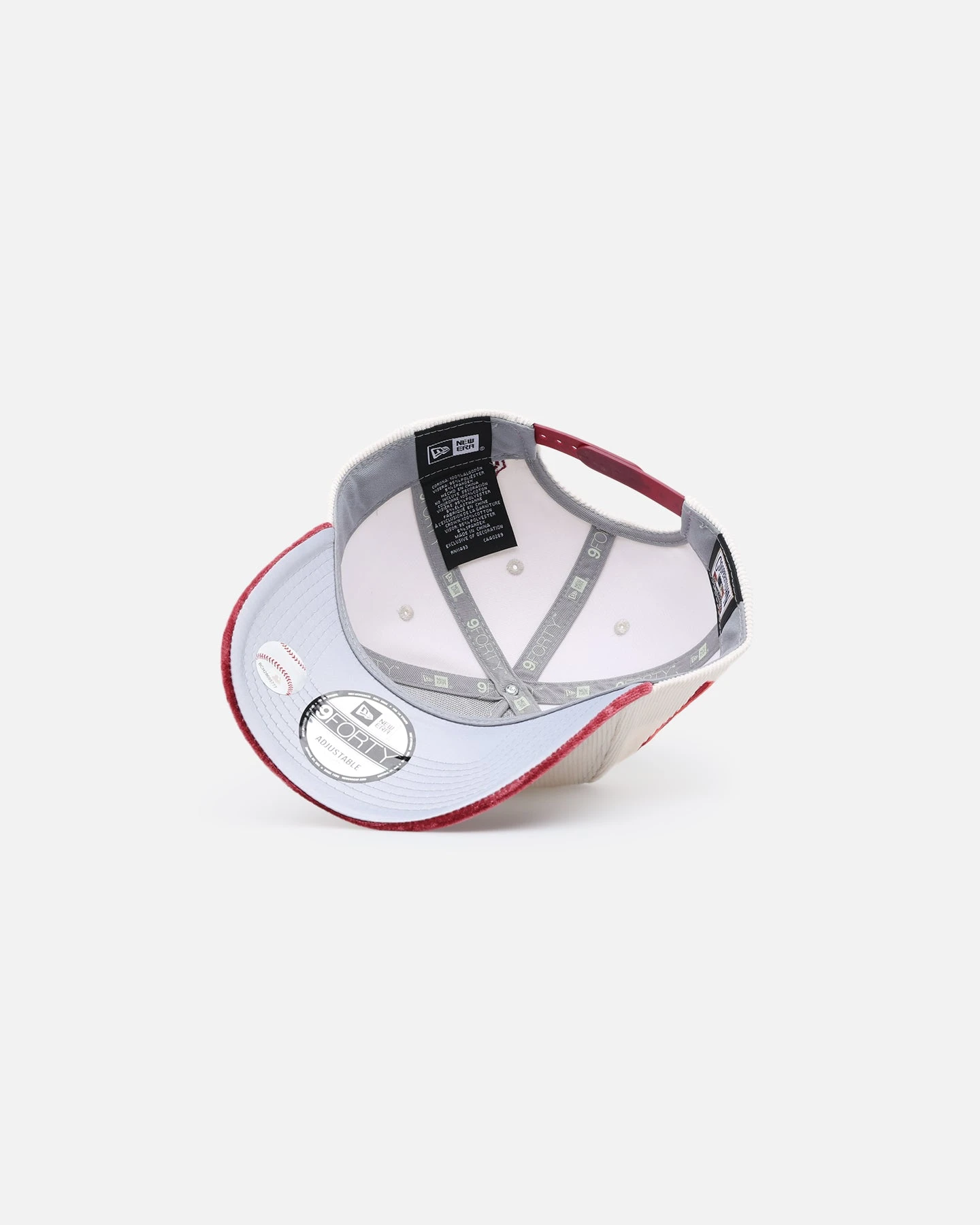 New Era Pittsburgh Pirates 'Premium Corduroy Velvet' 9FORTY A-Frame Snapback Chrome White/Cardinal 9 New Era Pittsburgh Pirates 'Premium Corduroy Velvet' 9FORTY A-Frame Snapback Chrome White/Cardinal - Image 7