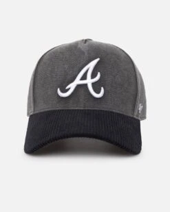 '47 BRAND 47 Brand Atlanta Braves 'Apollo Corduroy' Offside DT Snapback Black