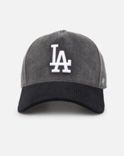 '47 BRAND 47 Brand Los Angeles Dodgers 'Apollo Corduroy' Offside DT Snapback Black