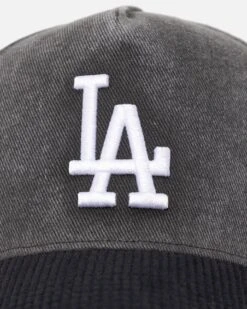 '47 BRAND 47 Brand Los Angeles Dodgers 'Apollo Corduroy' Offside DT Snapback Black -Culture Kings 01032294 YB001 default 000060