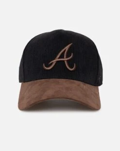 '47 BRAND 47 Brand Atlanta Braves 'Black Barren' 47 Offside DT Corduroy Snapback Black