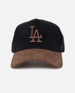 '47 BRAND 47 Brand Los Angeles Dodgers 'Black Barren' 47 Offside DT Corduroy Snapback Black