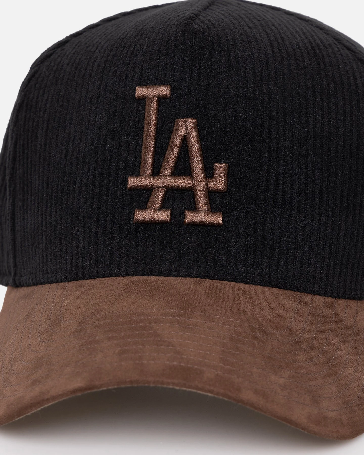 '47 BRAND 47 Brand Los Angeles Dodgers 'Black Barren' 47 Offside DT Corduroy Snapback Black 4 '47 BRAND 47 Brand Los Angeles Dodgers 'Black Barren' 47 Offside DT Corduroy Snapback Black - Image 2