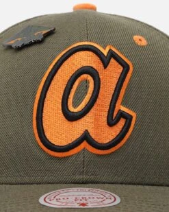 Mitchell & Ness Atlanta Braves 'Harmony Of Hues' Pro Crown Snapback Olive/Orange -Culture Kings 01032829 YO110 default 0060