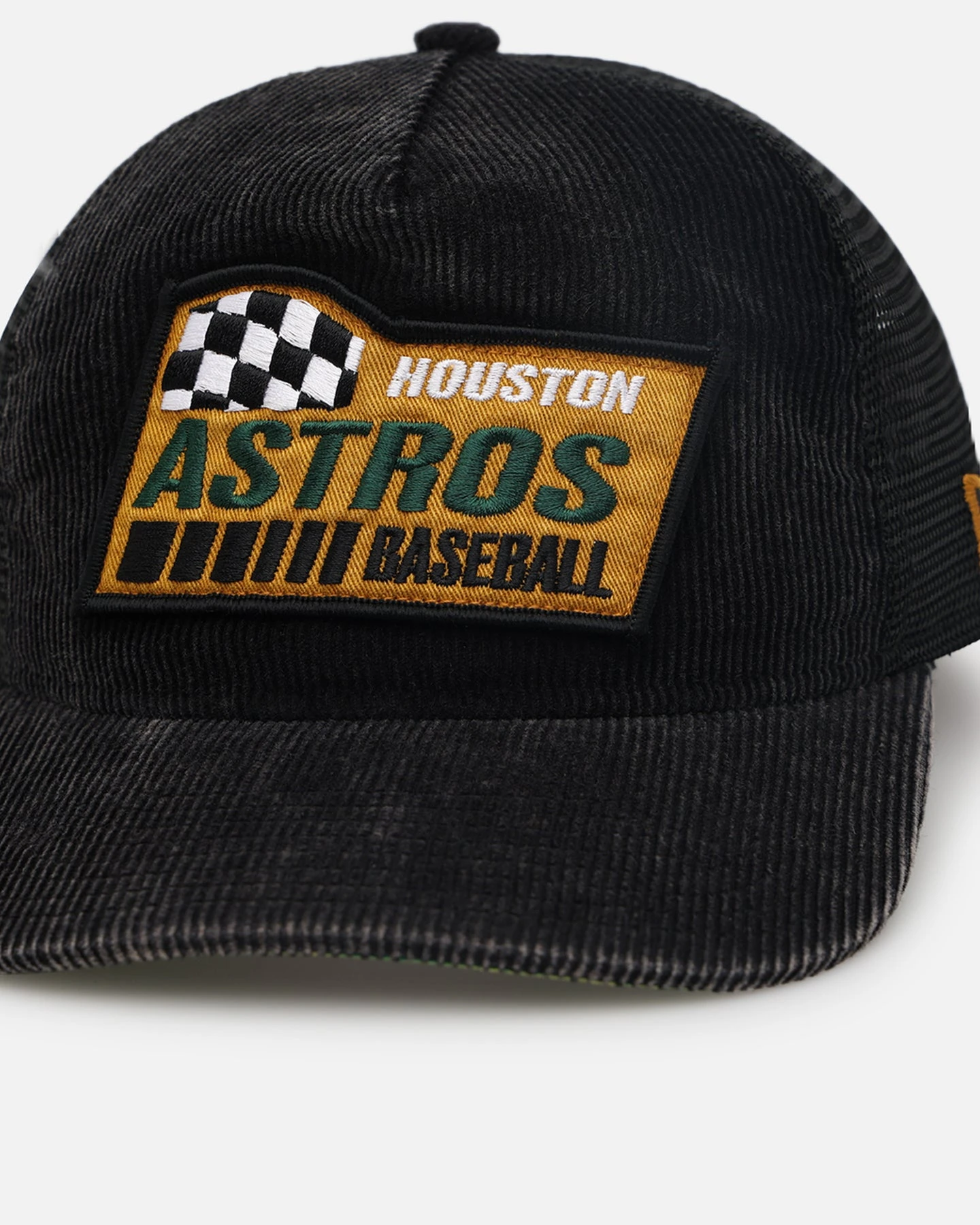 New Era Houston Astros 'Washed Cord Racer' Corduroy Golfer Trucker Snapback Washed Black 4 New Era Houston Astros 'Washed Cord Racer' Corduroy Golfer Trucker Snapback Washed Black - Image 2