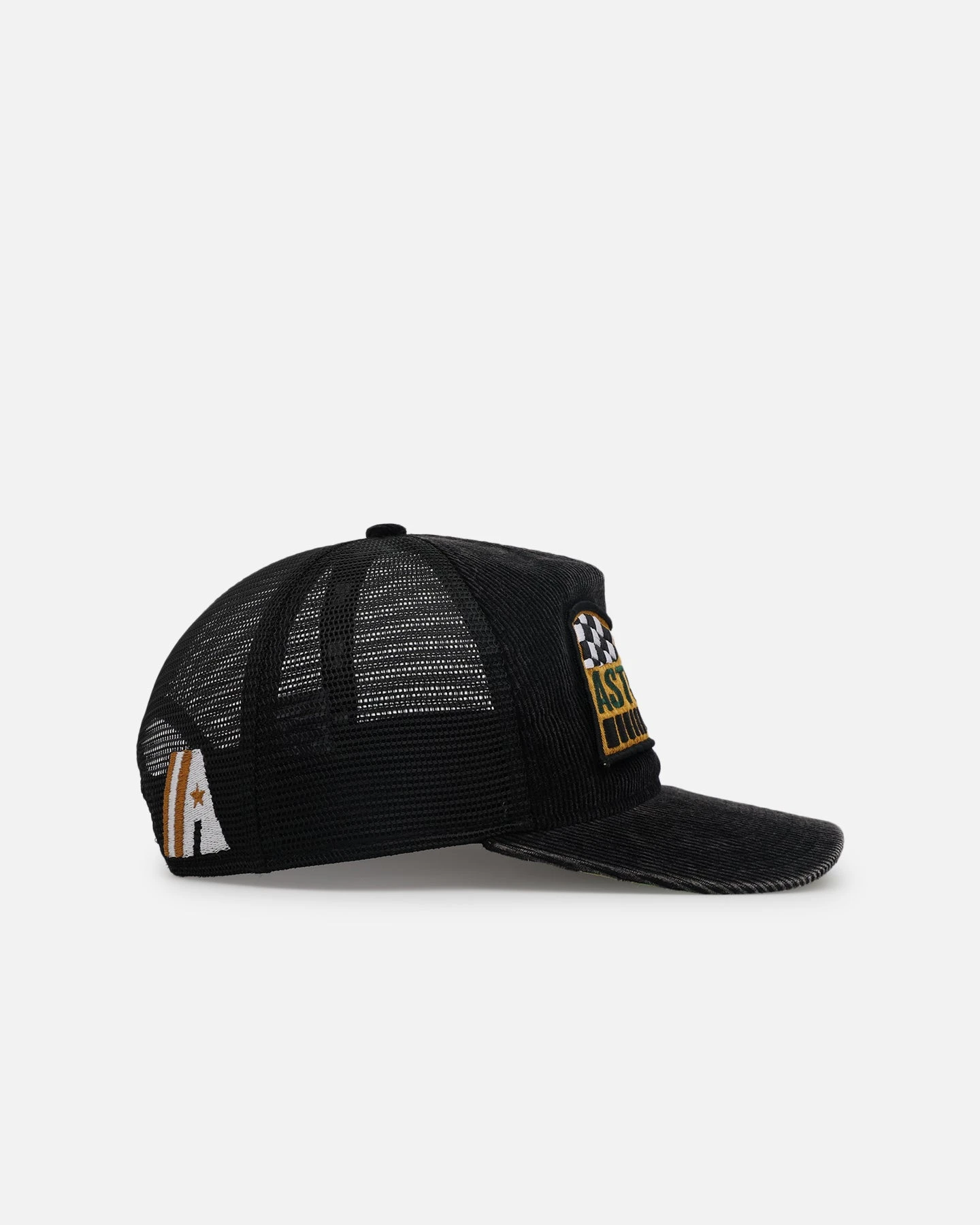 New Era Houston Astros 'Washed Cord Racer' Corduroy Golfer Trucker Snapback Washed Black 6 New Era Houston Astros 'Washed Cord Racer' Corduroy Golfer Trucker Snapback Washed Black - Image 4