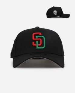 New Era San Diego Padres 'Sugar Skull Side Patch' 9FORTY A-Frame Snapback Black/Red/Green