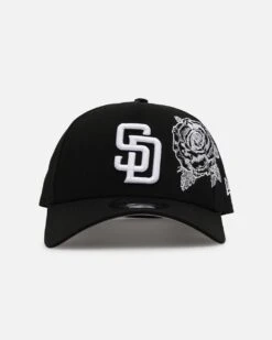 New Era San Diego Padres 'Ornate Rose' 9FORTY A-Frame Snapback Black/White