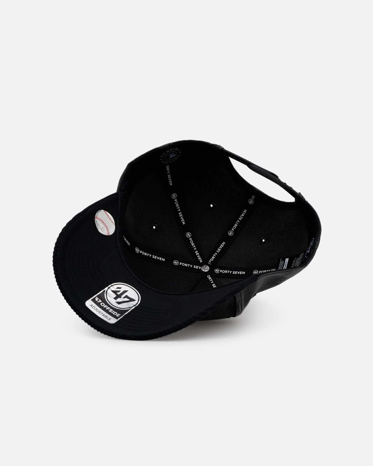 '47 BRAND 47 Brand San Diego Padres 'Apollo Corduroy' Offside DT Snapback Black 9 '47 BRAND 47 Brand San Diego Padres 'Apollo Corduroy' Offside DT Snapback Black - Image 7