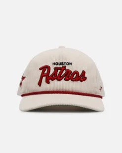 '47 BRAND 47 Brand Houston Astros 'Natural Script' Premium Hitch Corduroy Snapback Natural