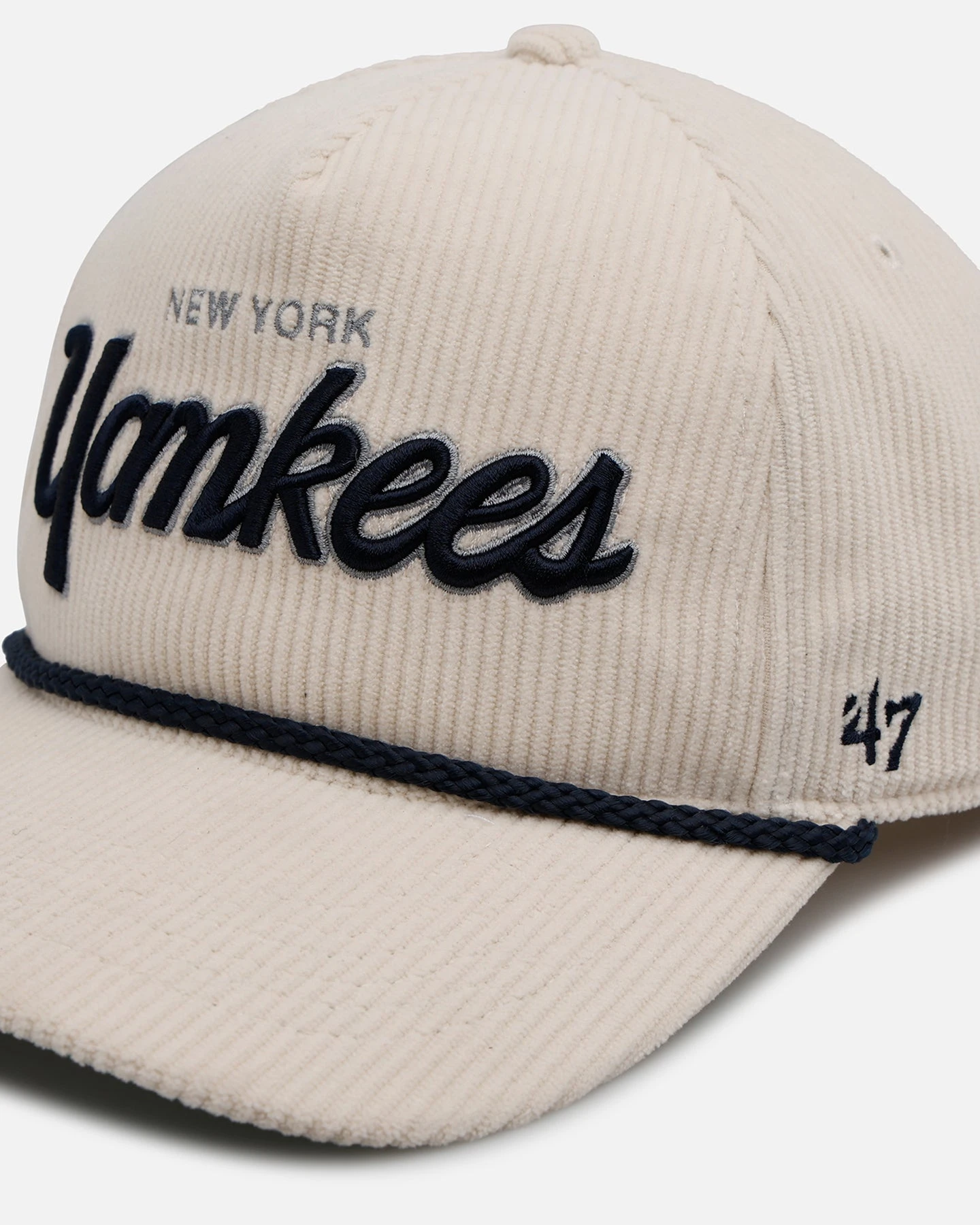 '47 BRAND 47 Brand New York Yankees 'Natural Script' Premium Hitch Corduroy Snapback Natural 4 '47 BRAND 47 Brand New York Yankees 'Natural Script' Premium Hitch Corduroy Snapback Natural - Image 2