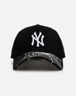 New Era New York Yankees 'Spider Web Visor' 9FORTY A-Frame Snapback Black