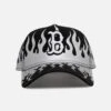 New Era Boston Red Sox 'Metallic Flames' 9FORTY A-Frame Snapback Black/Silver -Culture Kings 01035490 YB026 default 0010