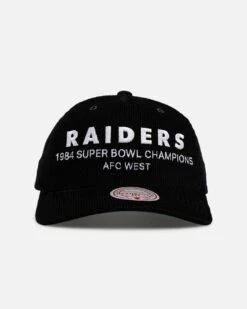 Mitchell & Ness Las Vegas Raiders 'Worldwide' Deadstock Corduroy Snapback Black
