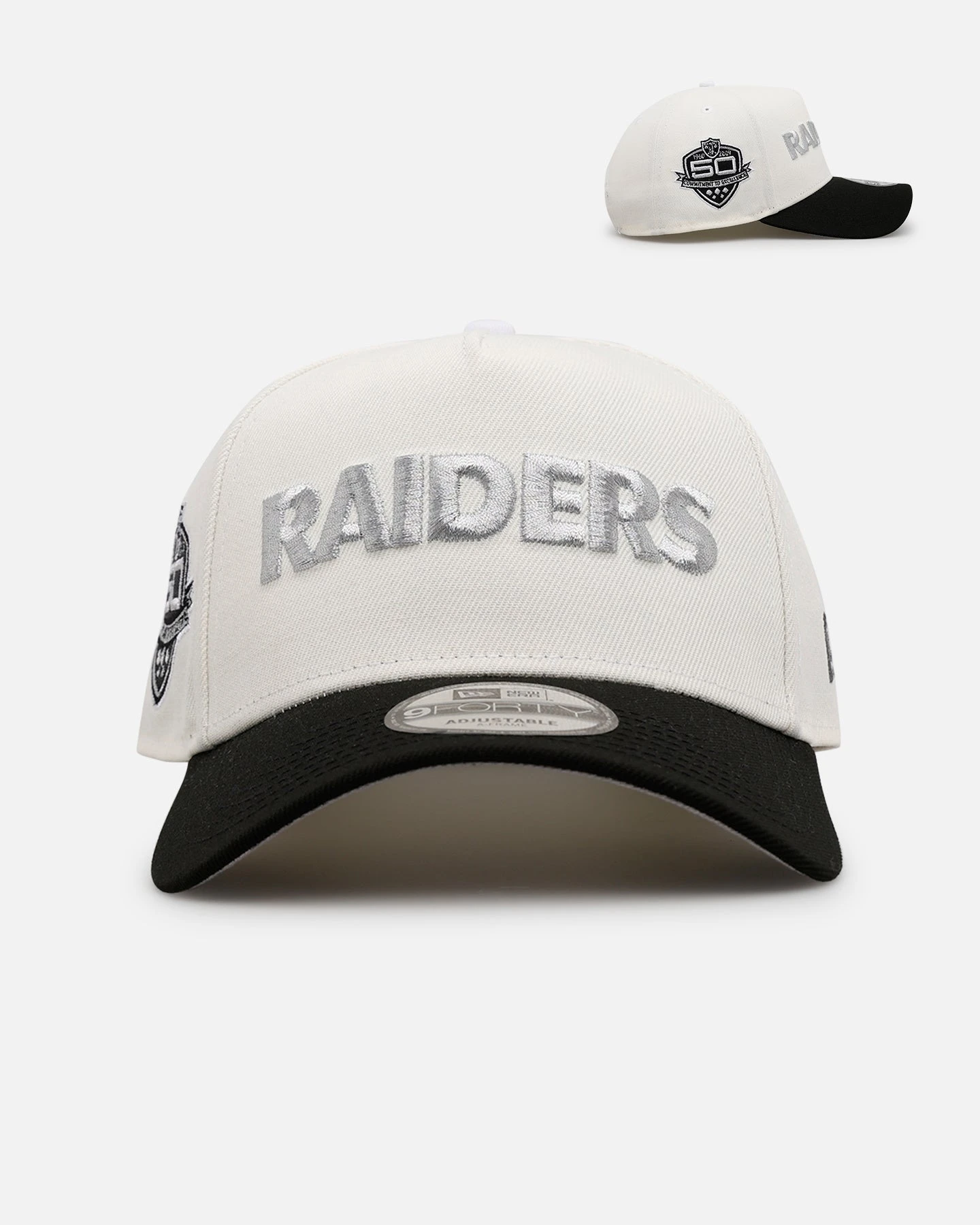 New Era Las Vegas Raiders 'Chrome Metallic Wordmark' 9FORTY A-Frame Snapback Chrome 3 New Era Las Vegas Raiders 'Chrome Metallic Wordmark' 9FORTY A-Frame Snapback Chrome