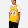 Mitchell & Ness Los Angeles Lakers Shaquille O'Neal '96-'97 #34 Swingman Jersey Yellow -Culture Kings 02019494 YY001 mens 00010