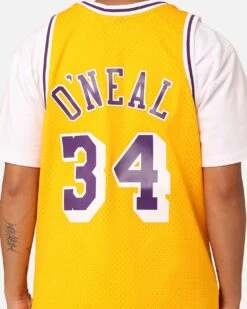 Mitchell & Ness Los Angeles Lakers Shaquille O'Neal '96-'97 #34 Swingman Jersey Yellow -Culture Kings 02019494 YY001 mens 00050