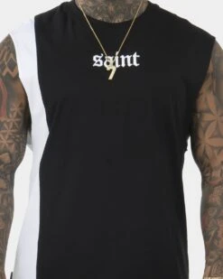 Saint Morta Era Sport Muscle T-Shirt Black/White -Culture Kings 02023977 YB012 mens 30