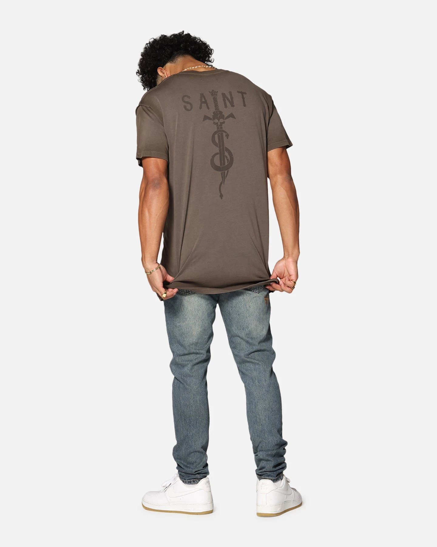 Saint Morta Daggers Lafayette T-Shirt Contrast Brown 5 Saint Morta Daggers Lafayette T-Shirt Contrast Brown - Image 3