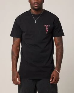 Saint Morta Daggers Lafayette T-Shirt Vintage Black/Pink -Culture Kings 02024983 YV134 mens 000020