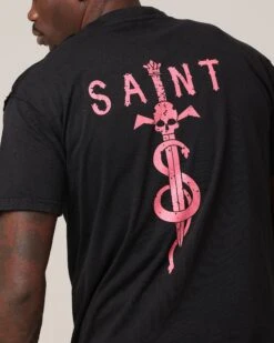 Saint Morta Daggers Lafayette T-Shirt Vintage Black/Pink -Culture Kings 02024983 YV134 mens 000070