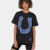Mitchell & Ness Indianapolis Colts Oversized Logo Short Sleeve Vintage T-Shirt Vintage Black 1 Mitchell & Ness Indianapolis Colts Oversized Logo Short Sleeve Vintage T-Shirt Vintage Black -Culture Kings 02028872 YV009 womens 0010