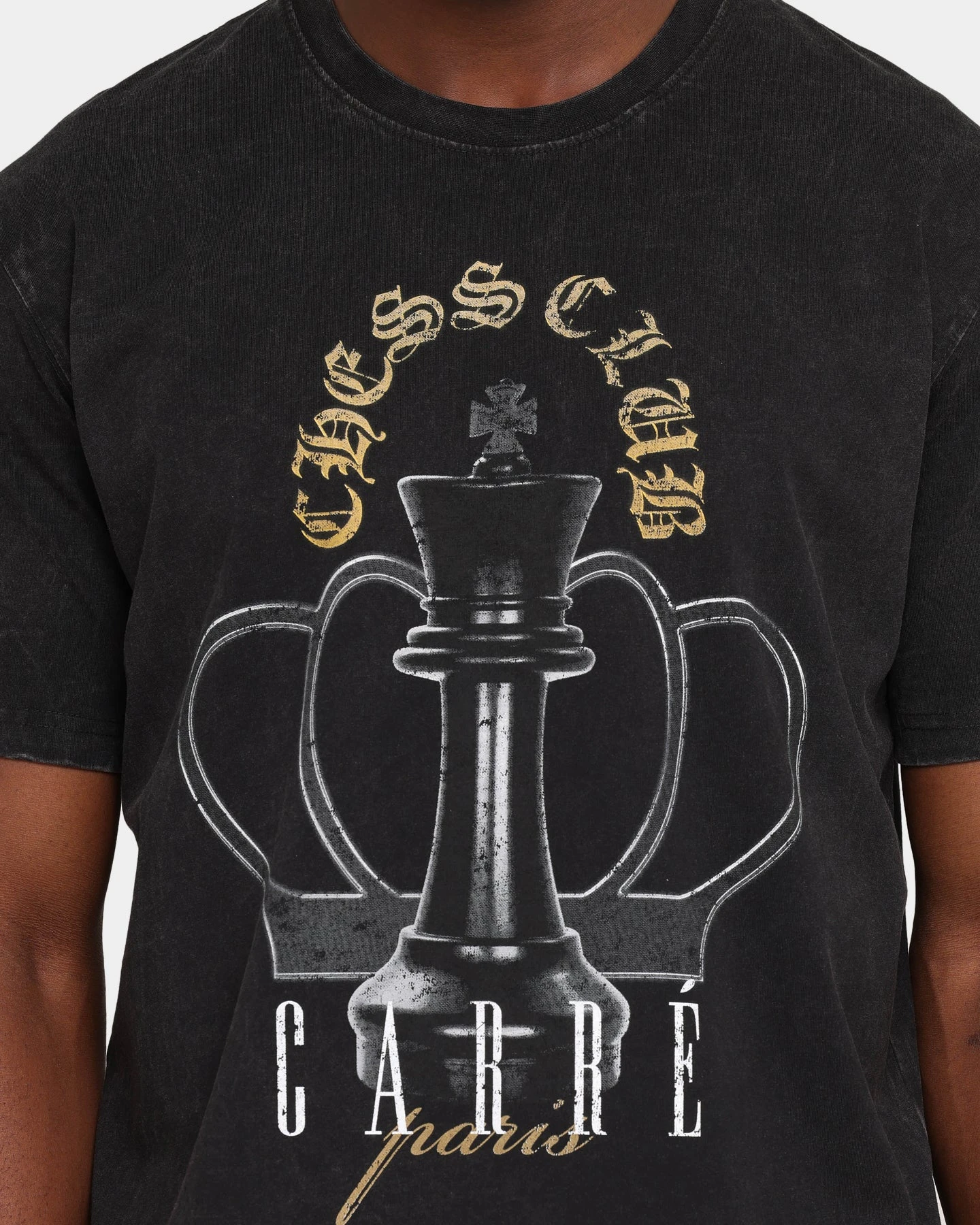Carré Men's Chess Club Vintage T-Shirt Black Wash 5 Carré Men's Chess Club Vintage T-Shirt Black Wash - Image 3