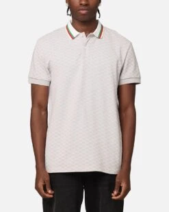XXIII Printed Polo Shirt Light Grey