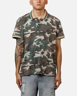 XXIII Printed Polo Shirt Washed Camo