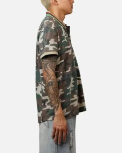 XXIII Printed Polo Shirt Washed Camo -Culture Kings 02031346 YW1046 mens 0040