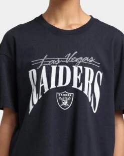 Majestic Athletic Women's Las Vegas Raiders Vintage NFL Logo T-Shirt Faded Black -Culture Kings 02031774 YB554 womens 0030
