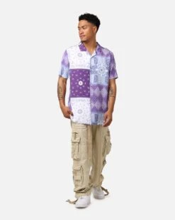 Carré Bandana Ultra Button Up Shirt Purple -Culture Kings 02032422 YP200 mens 0030