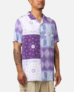 Carré Bandana Ultra Button Up Shirt Purple -Culture Kings 02032422 YP200 mens 0060