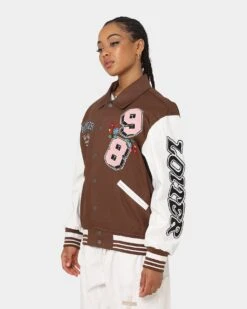 Loiter Flaws Varsity Jacket Brown/Off White -Culture Kings 02032916 YB386 womens 0050