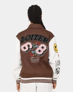 Loiter Flaws Varsity Jacket Brown/Off White -Culture Kings 02032916 YB386 womens 0070